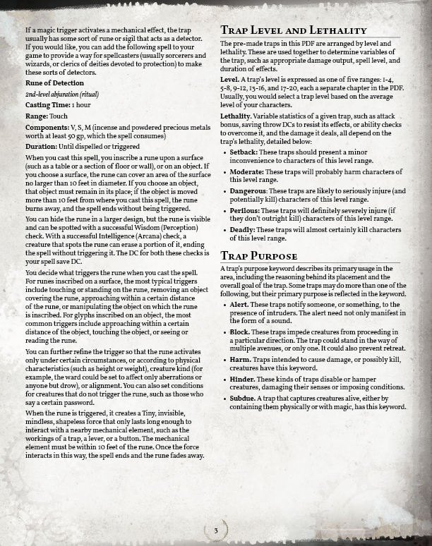 Treacherous Traps Box Set Preview (5E)