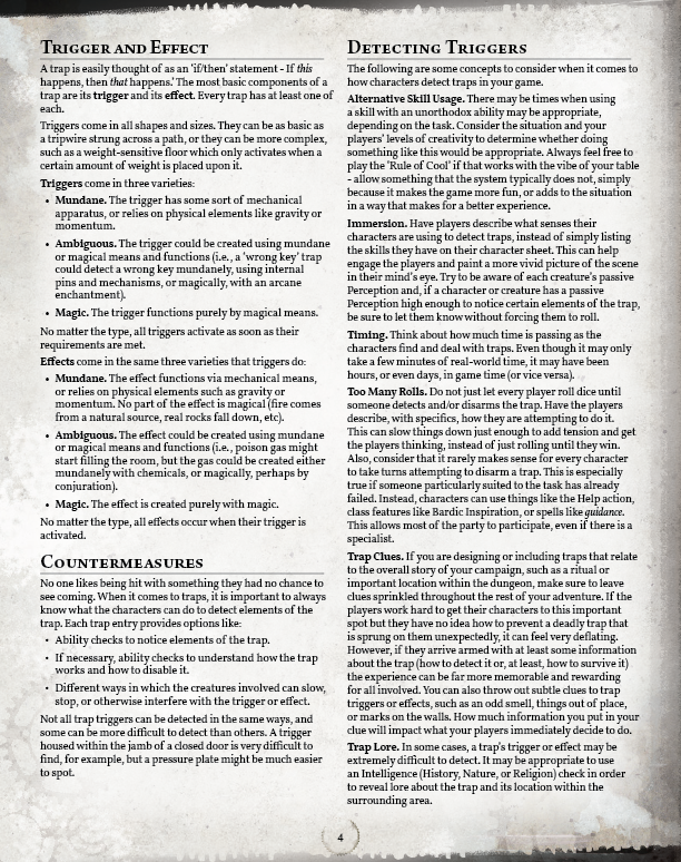 Treacherous Traps Box Set Preview (5E)