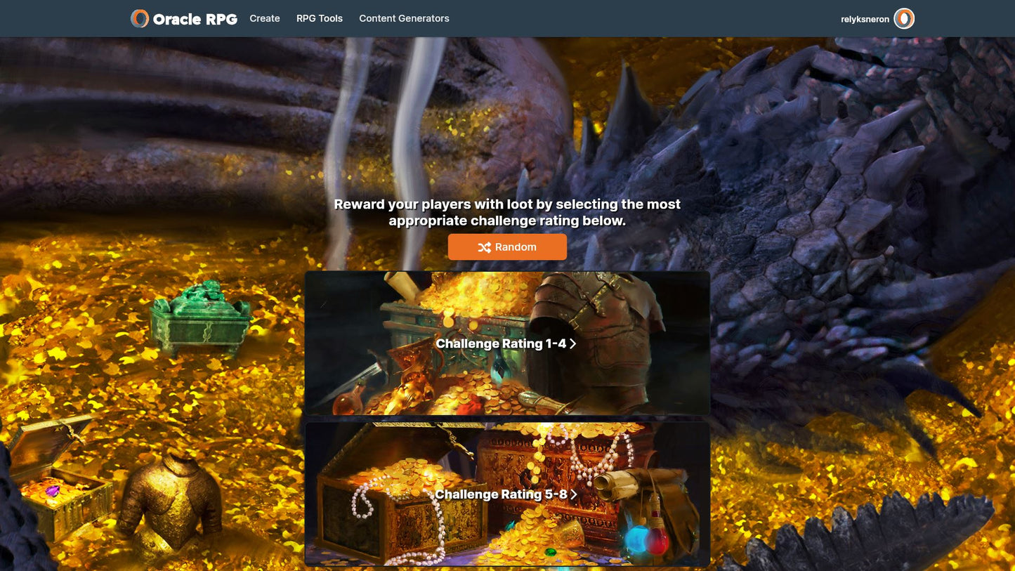 Treasure Trove Oracle RPG Module (5E)