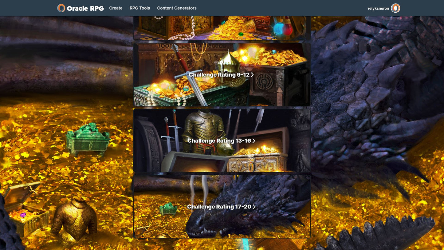 Treasure Trove Oracle RPG Module (5E)