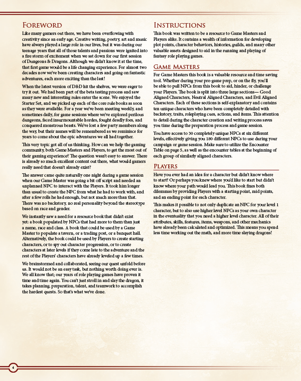 Ultimate NPCs: Skulduggery Preview (5E)