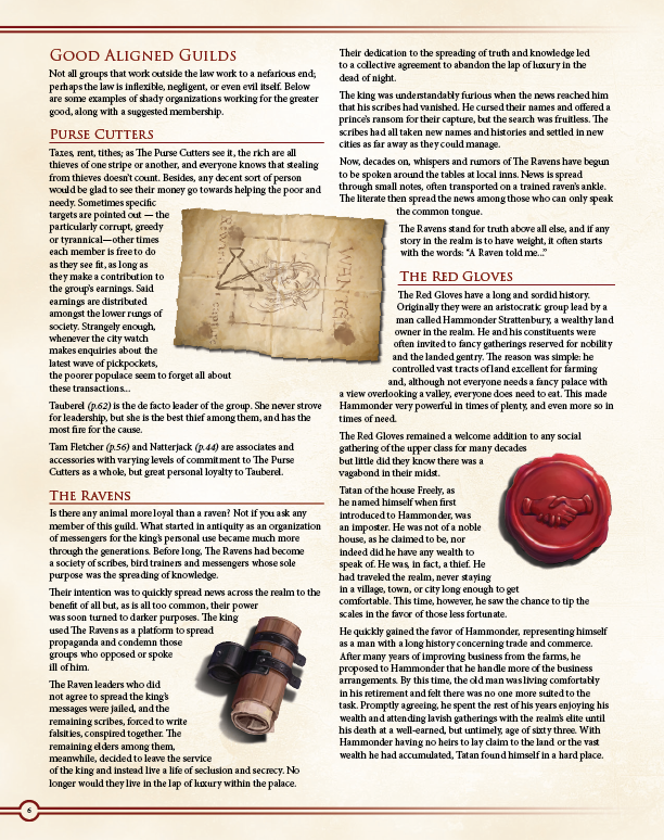 Ultimate NPCs: Skulduggery Preview (5E)