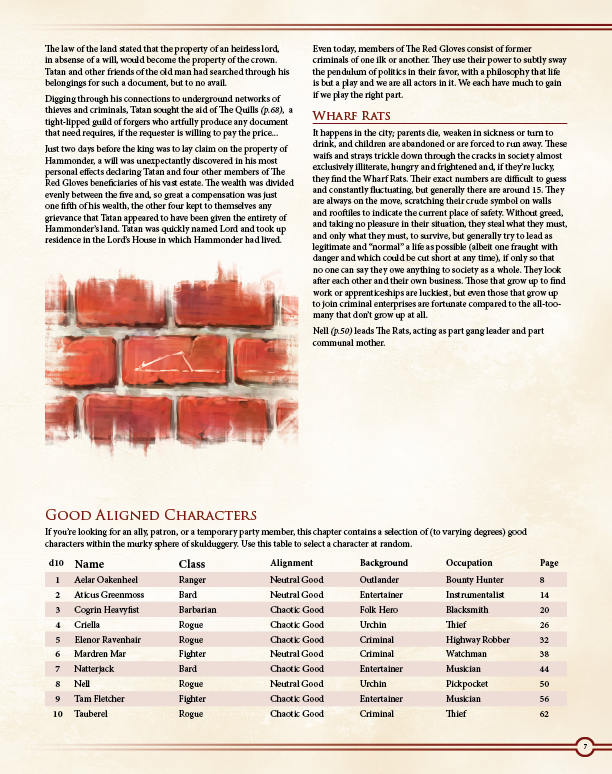 Ultimate NPCs: Skulduggery Preview (5E)