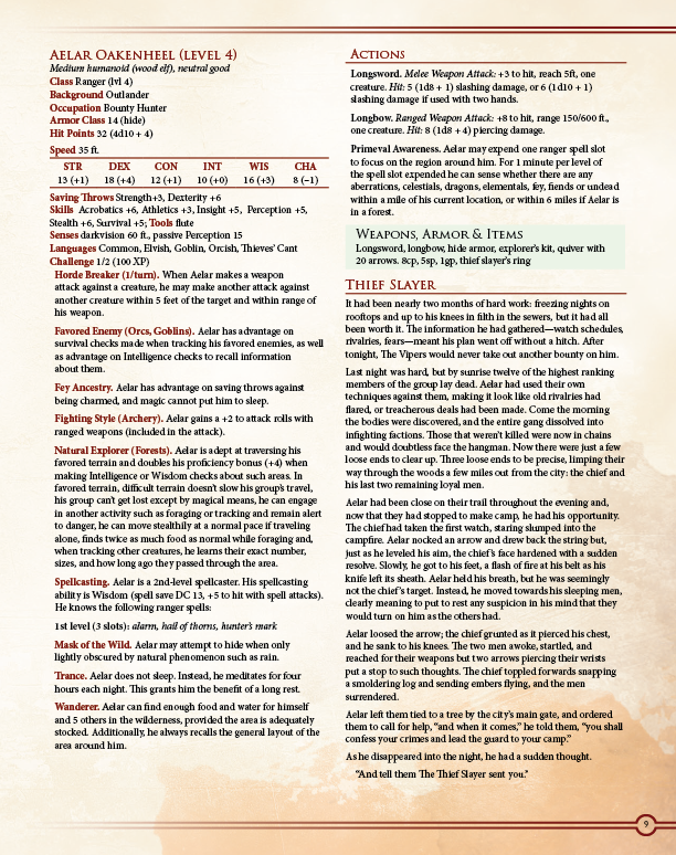 Ultimate NPCs: Skulduggery Preview (5E)