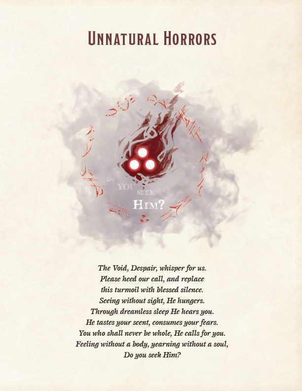 Unnatural Horrors Preview (5E)