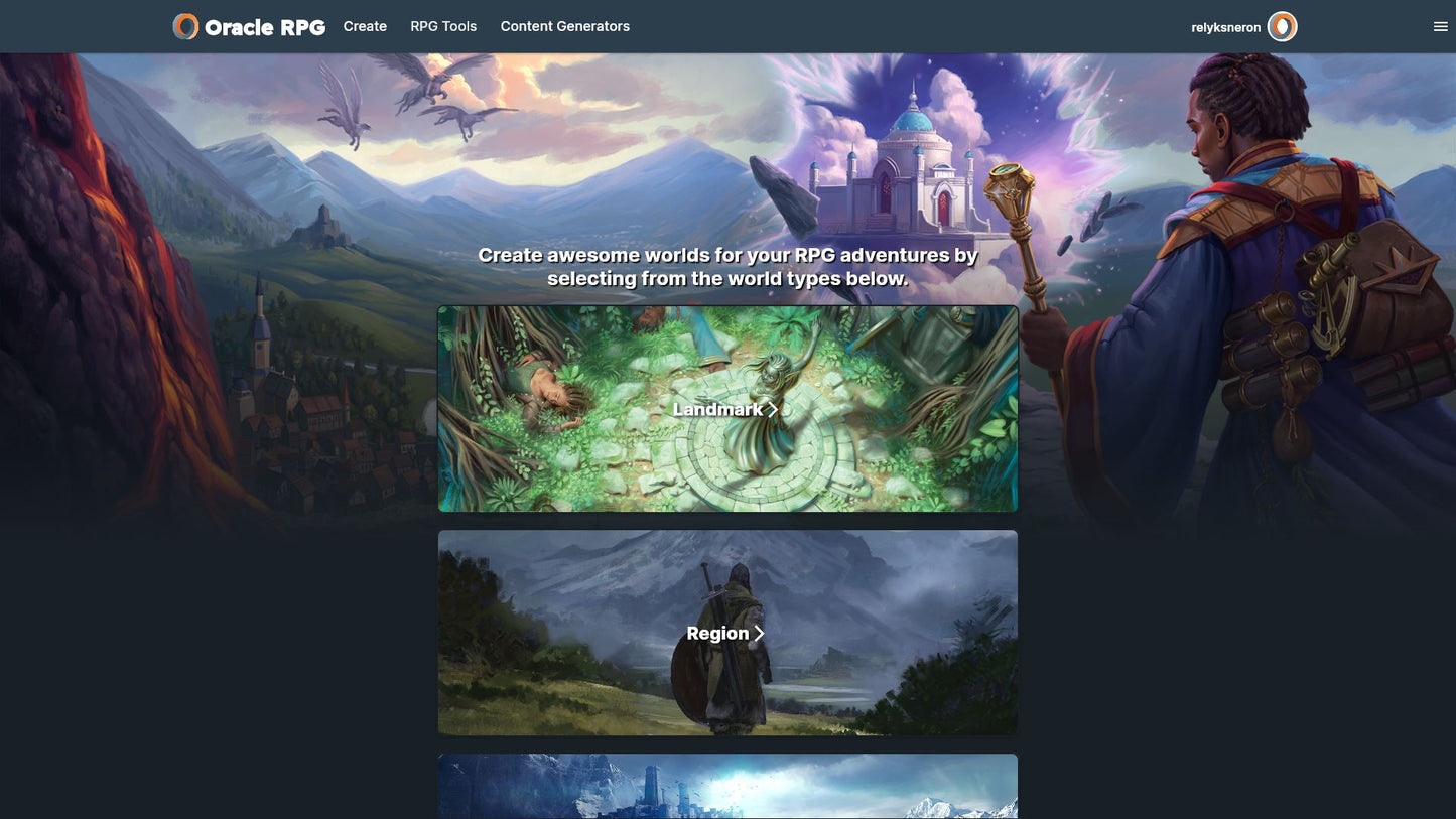 World Generator Oracle RPG Module